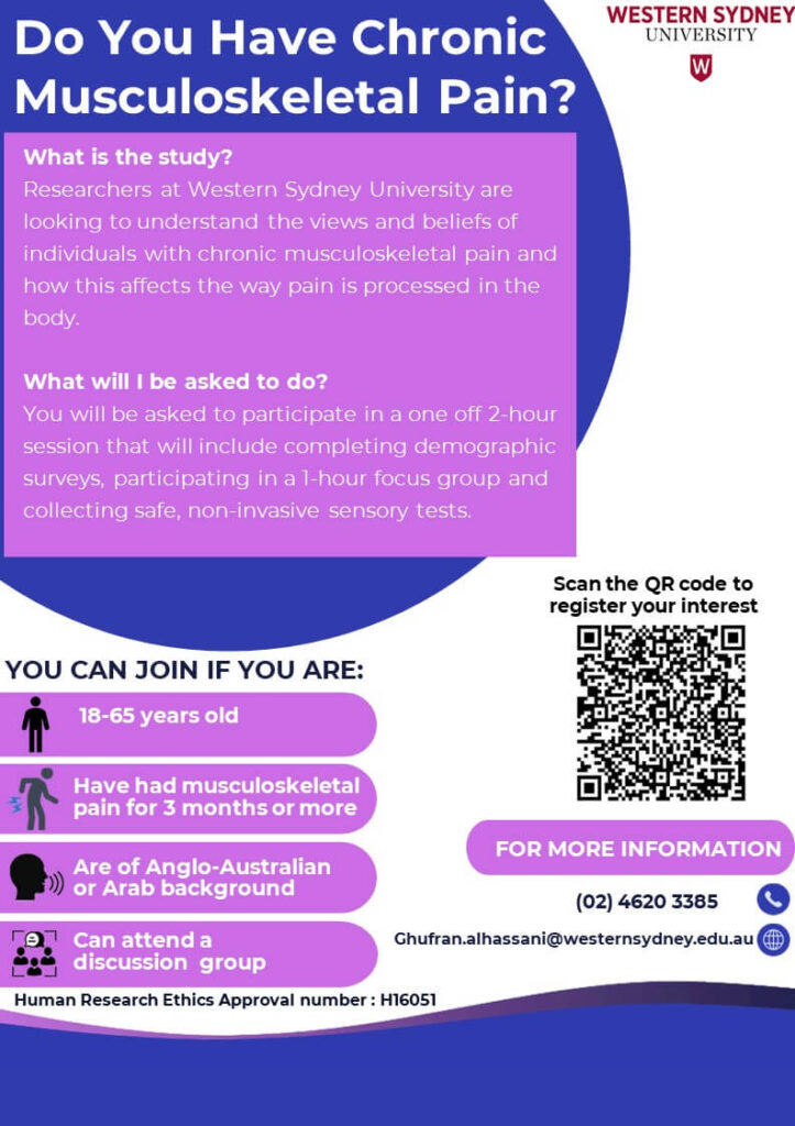 do you know chronic musculoskeletal pain Information-Sheet
